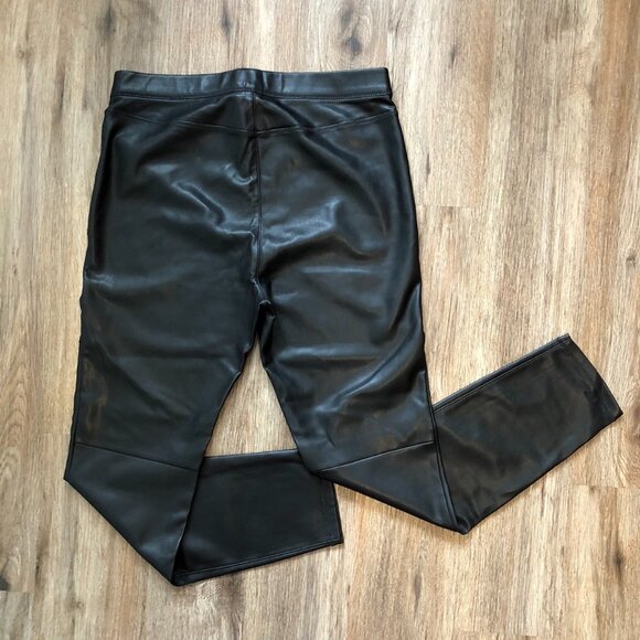 Free People Never Let Go Leggings  Faux Leather Stretch High Rise Black Size 30 - Picture 2 of 12